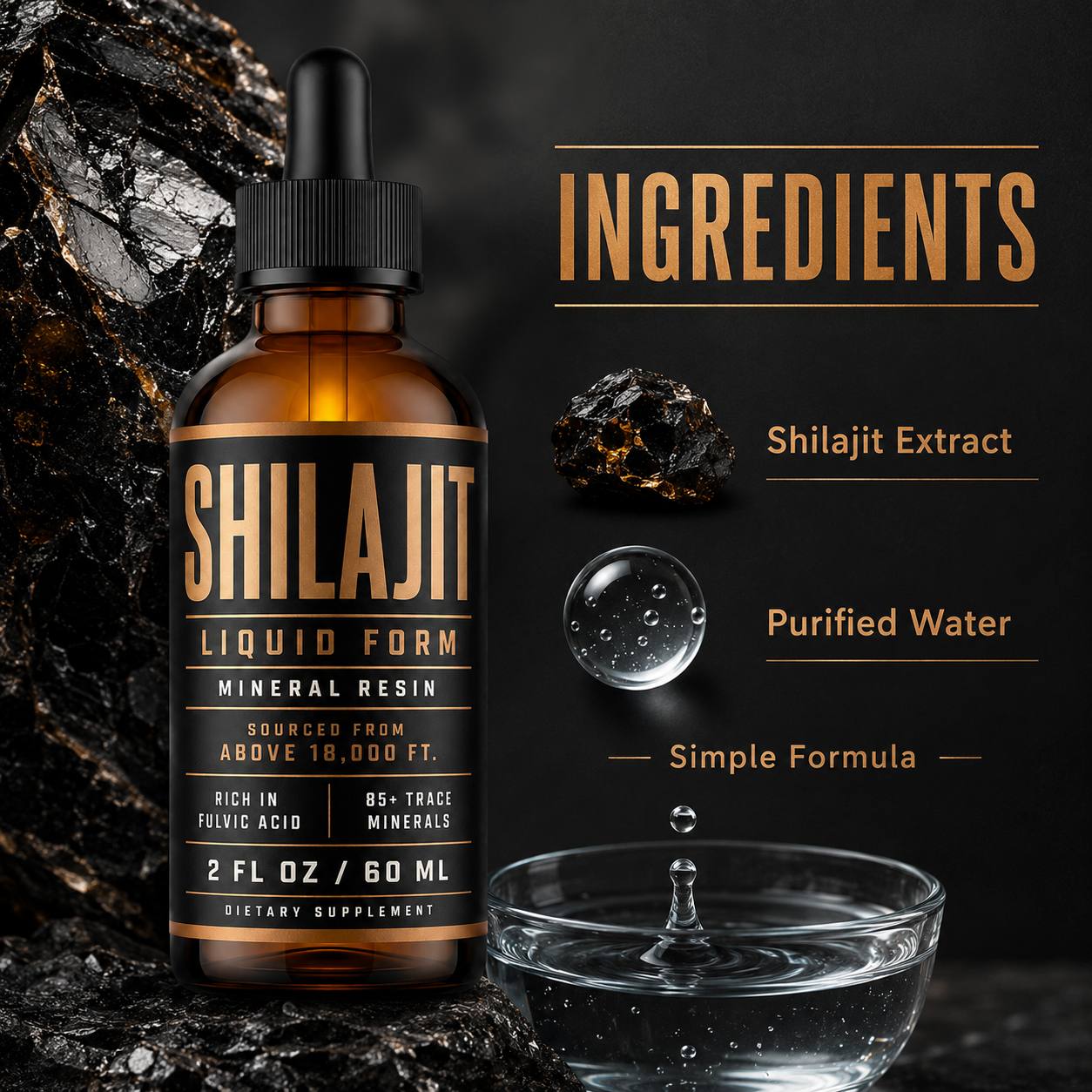 Shilajit Liquid Drops (DJ014), product view 3