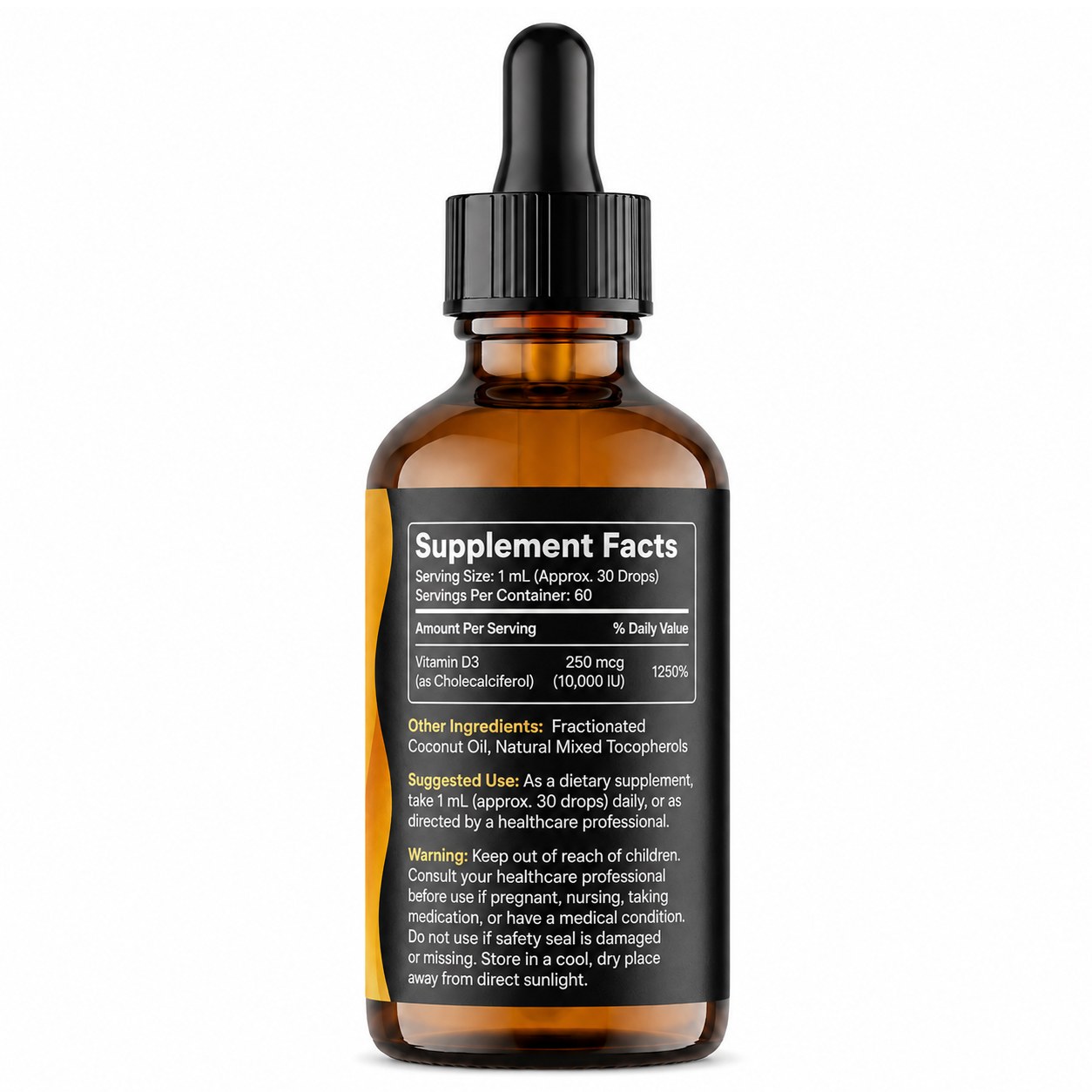 Vitamin D3 Liquid Drops (DJ018), product view 2