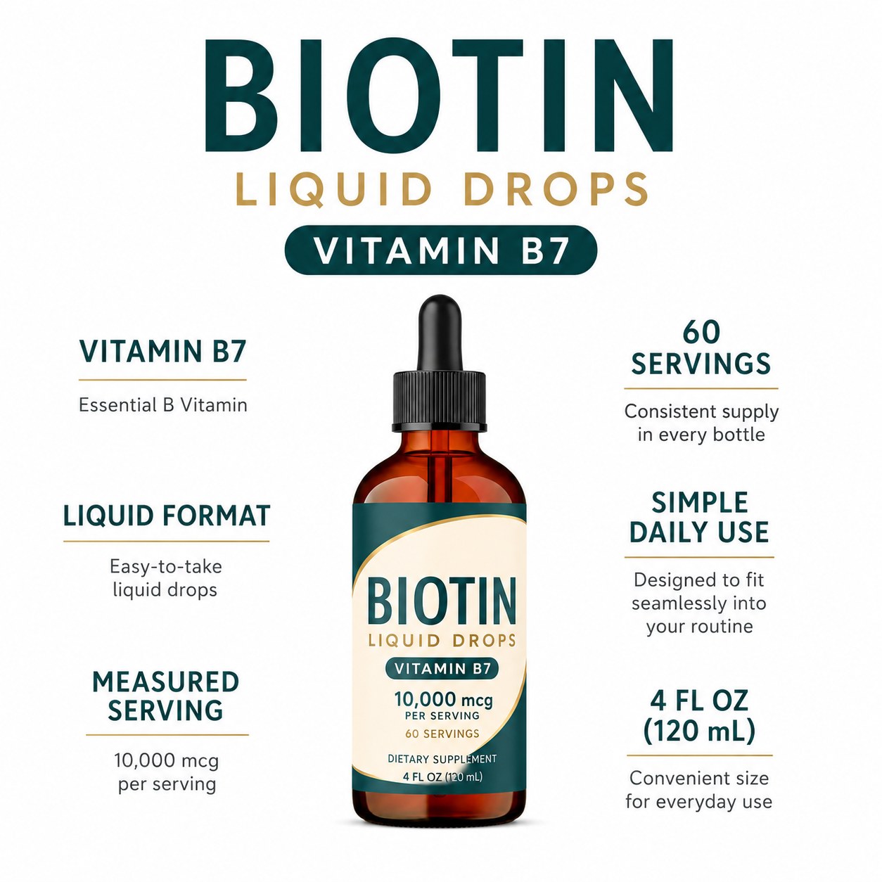 Biotin Liquid Drops (DJ408), product view 6