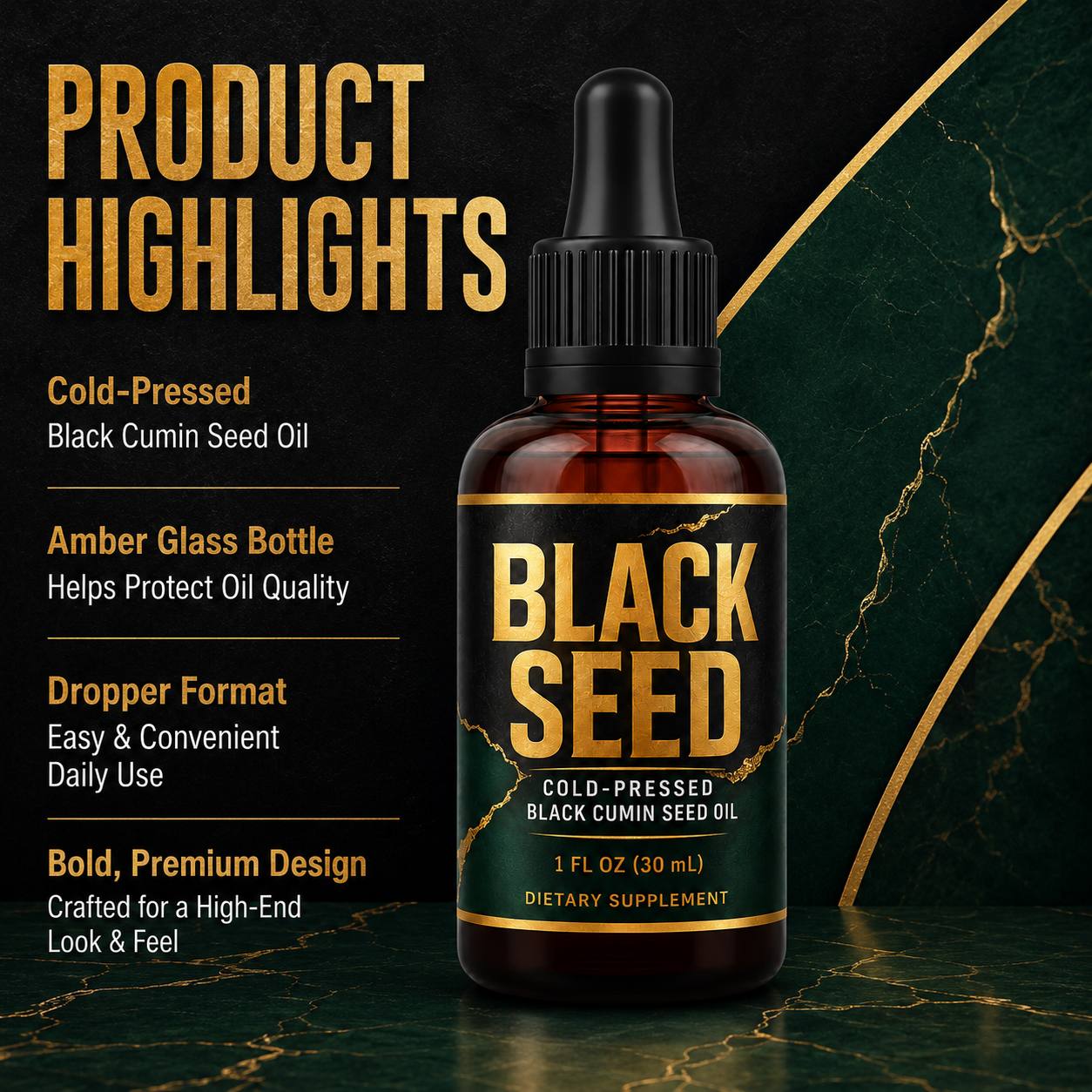 Black Seed Oil Drops (DJ553), product view 6