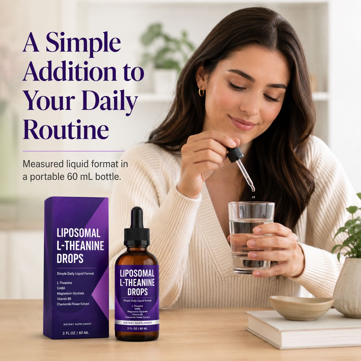 L-Theanine Liquid Drops (DJ559), product view 4