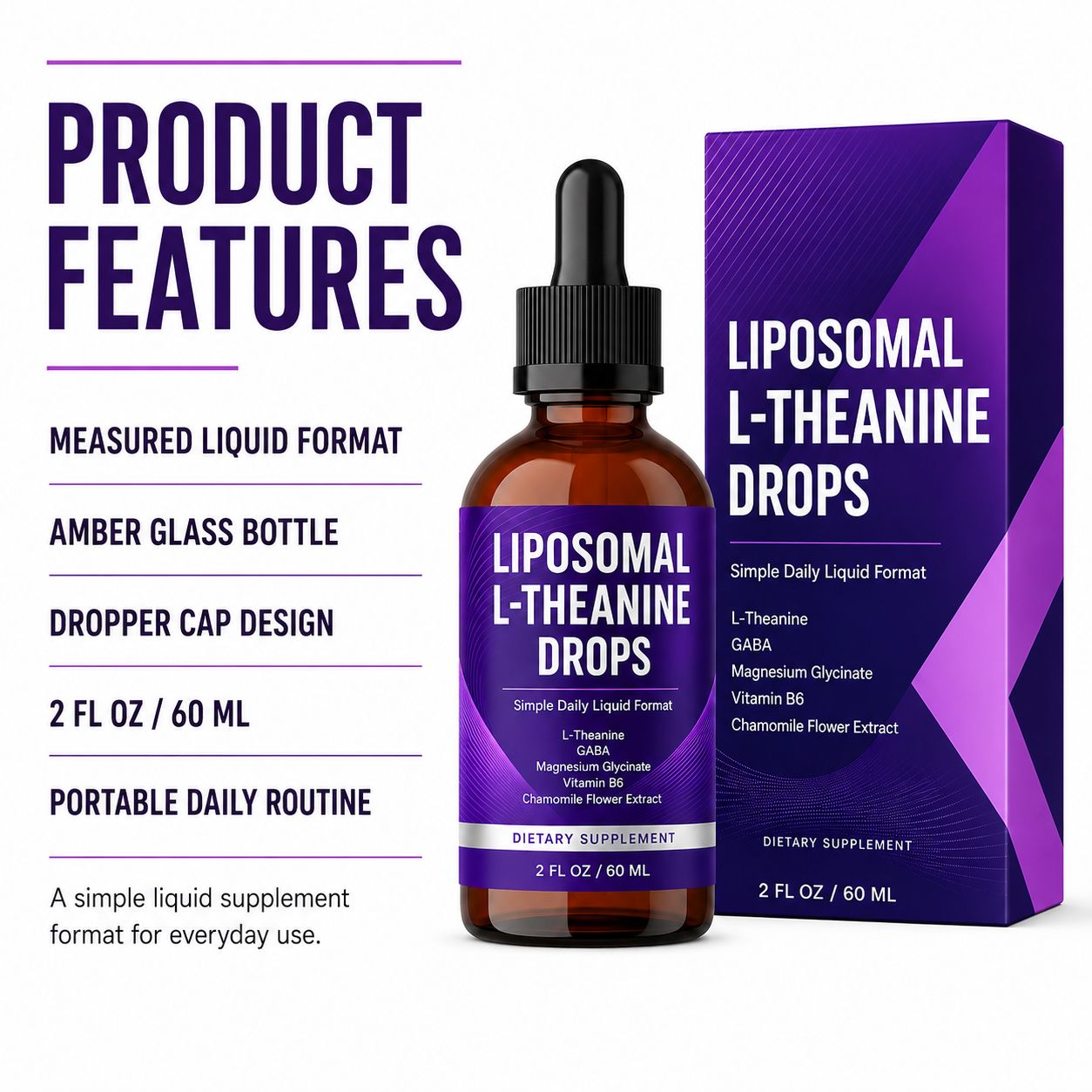 L-Theanine Liquid Drops (DJ559), product view 6