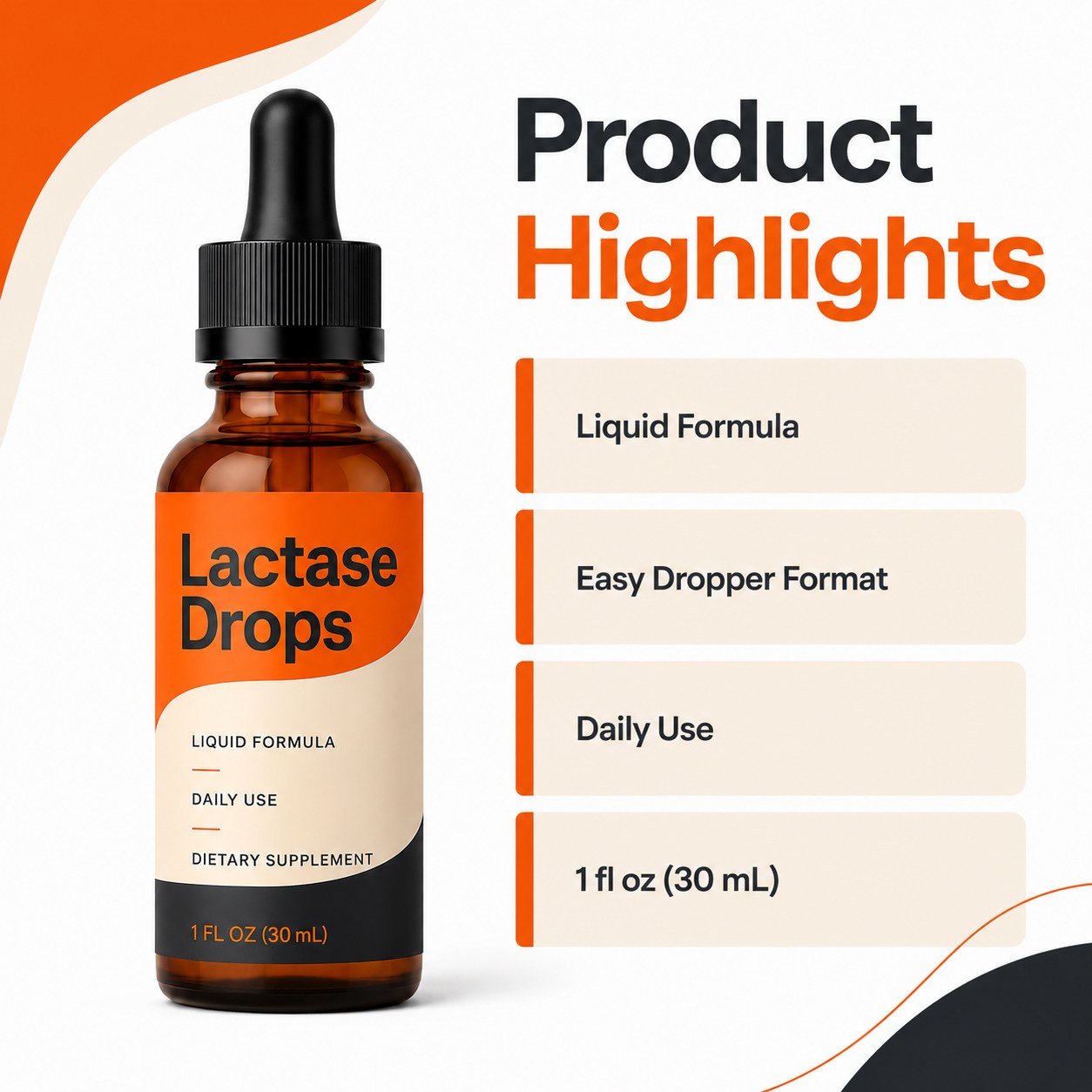 Lactase Enzyme Drops (DJ572), product view 6