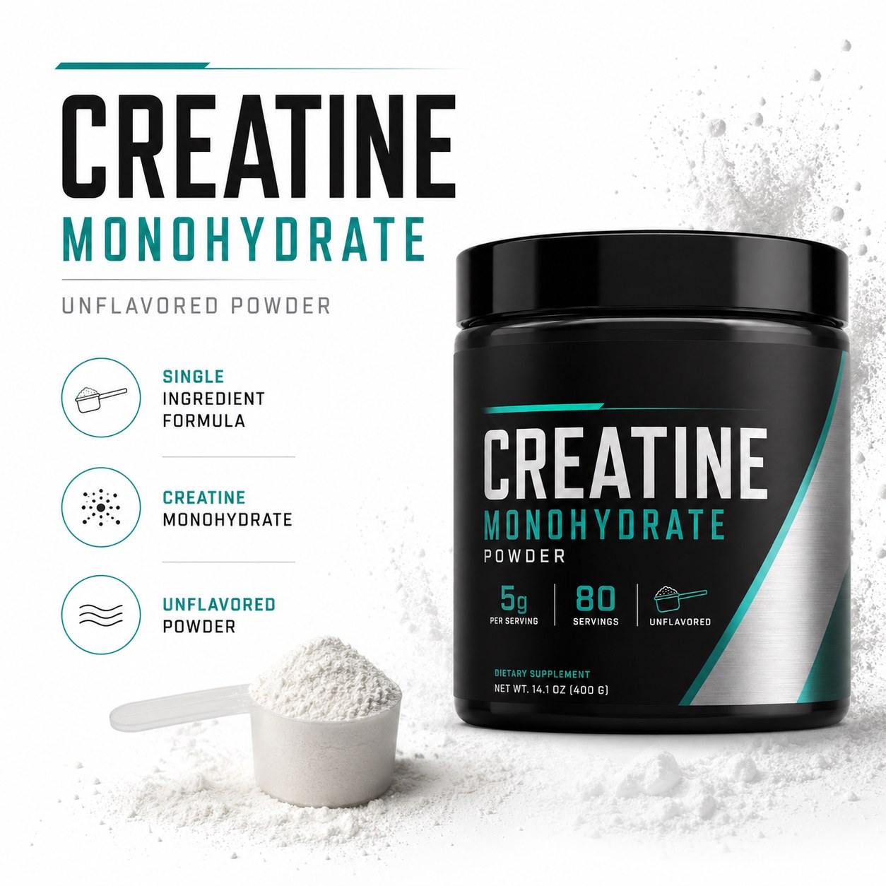Creatine Monohydrate Powder (GT033), product view 3