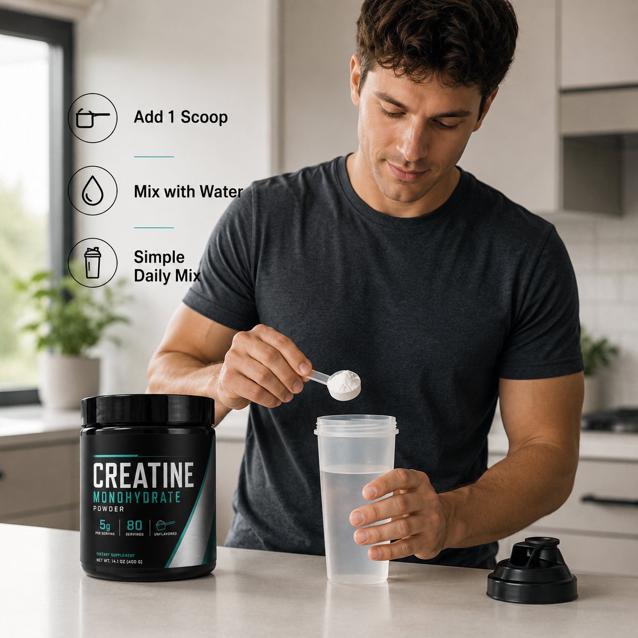 Creatine Monohydrate Powder (GT033), product view 4