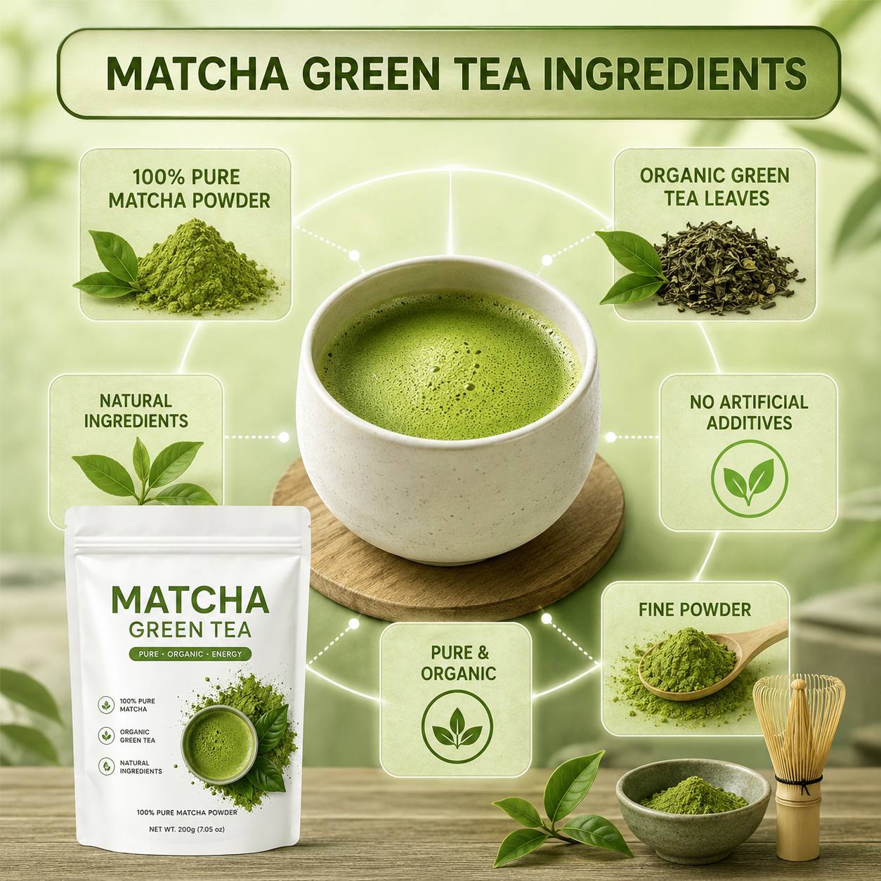 Matcha Green Tea Powder (GT064), product view 3