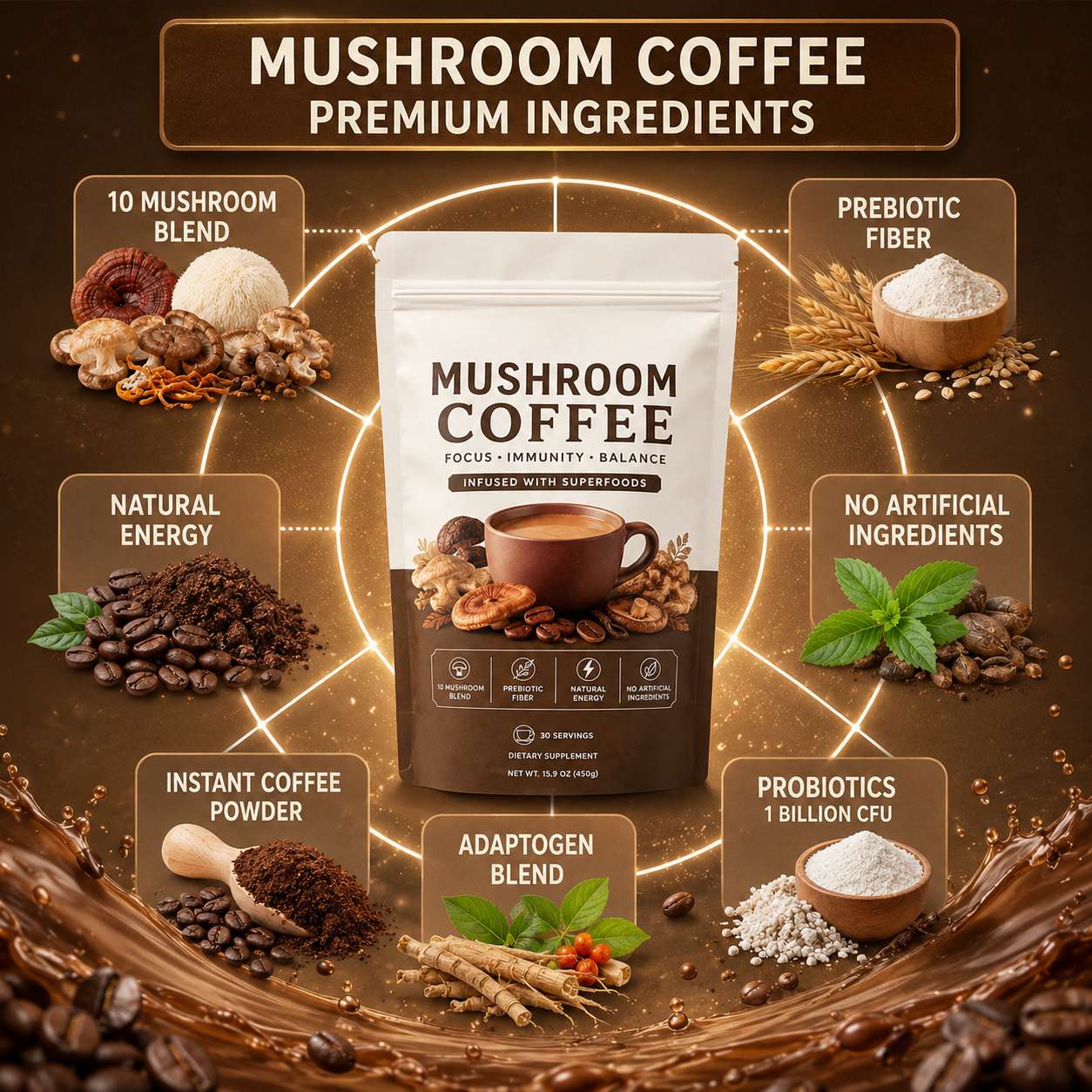 Mushroom Coffee (GT169), product view 3