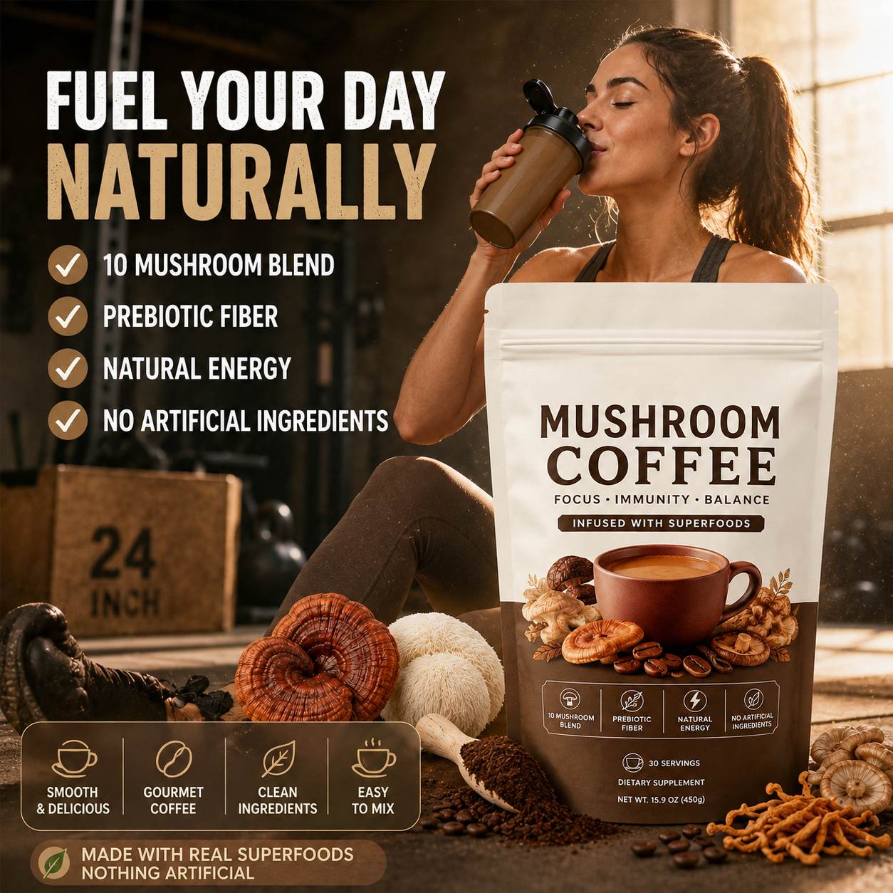 Mushroom Coffee (GT169), product view 4