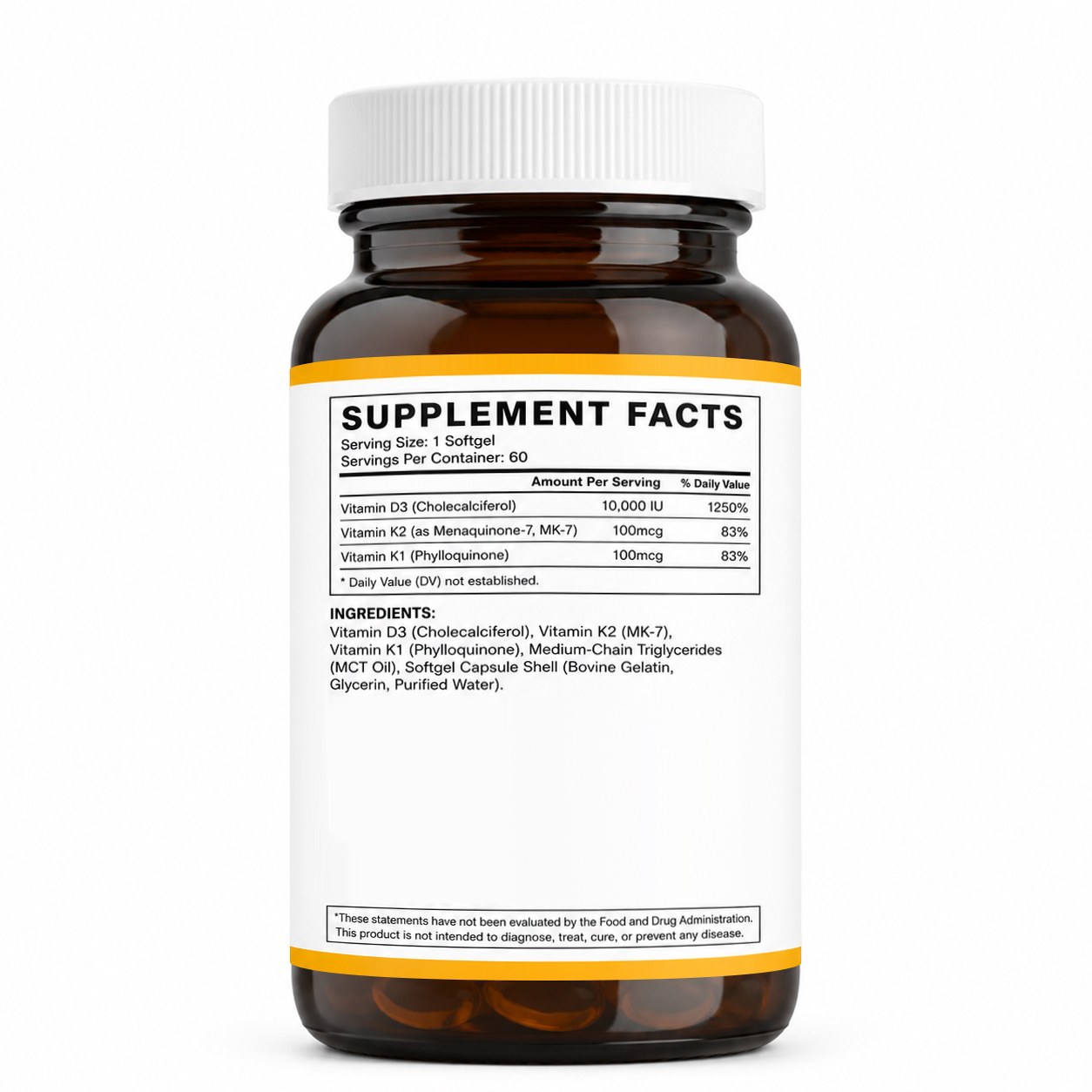 Vitamin D3 Softgels (RJN001), product view 2