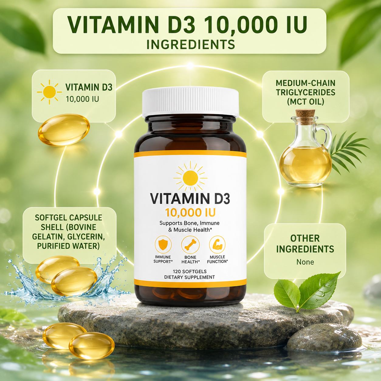 Vitamin D3 Softgels (RJN001), product view 3