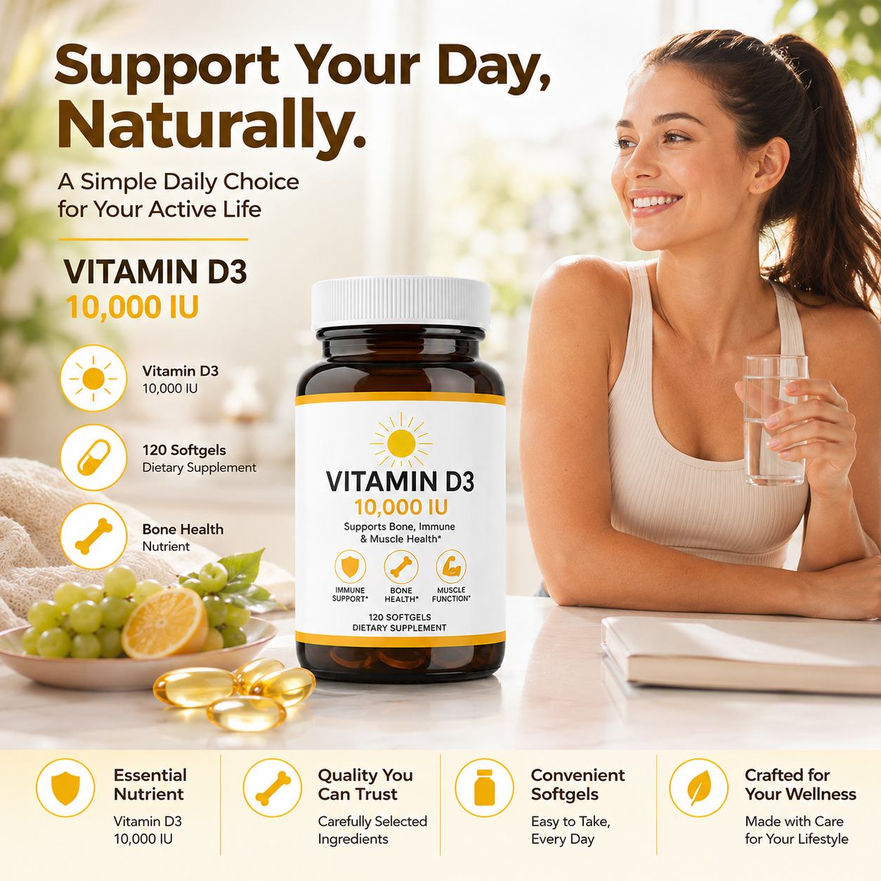 Vitamin D3 Softgels (RJN001), product view 4