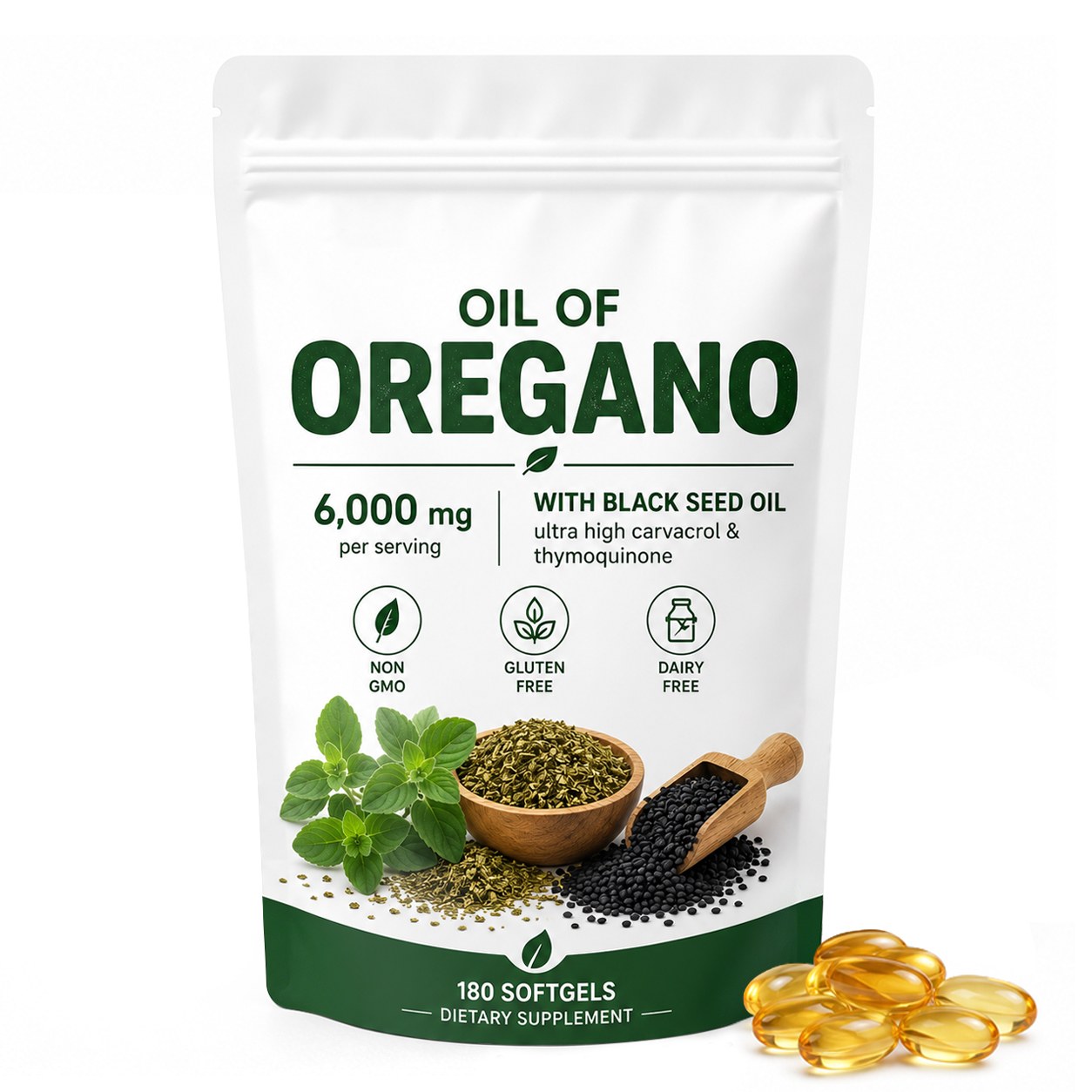 Oregano Oil Softgels (RJN003), product view 1