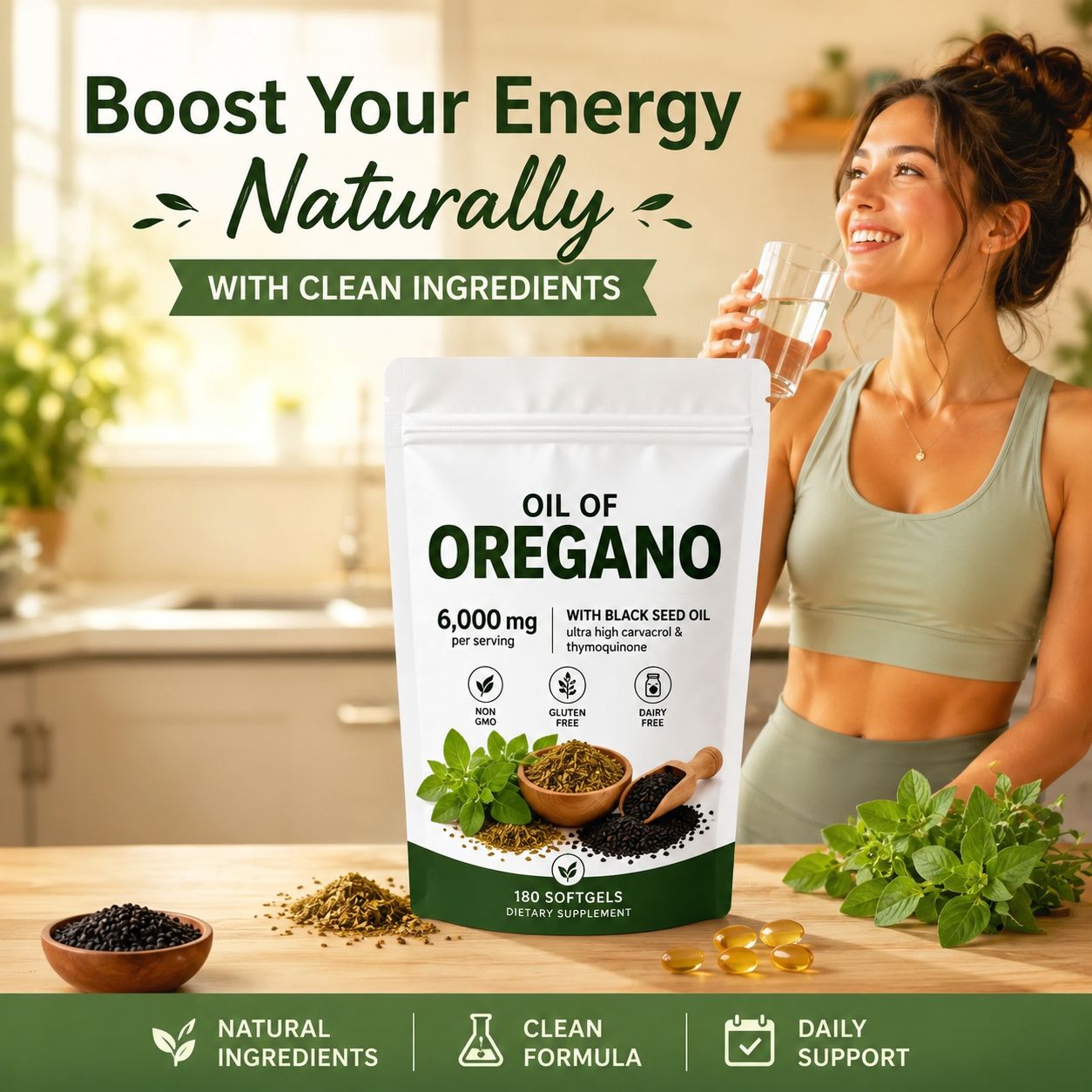 Oregano Oil Softgels (RJN003), product view 5