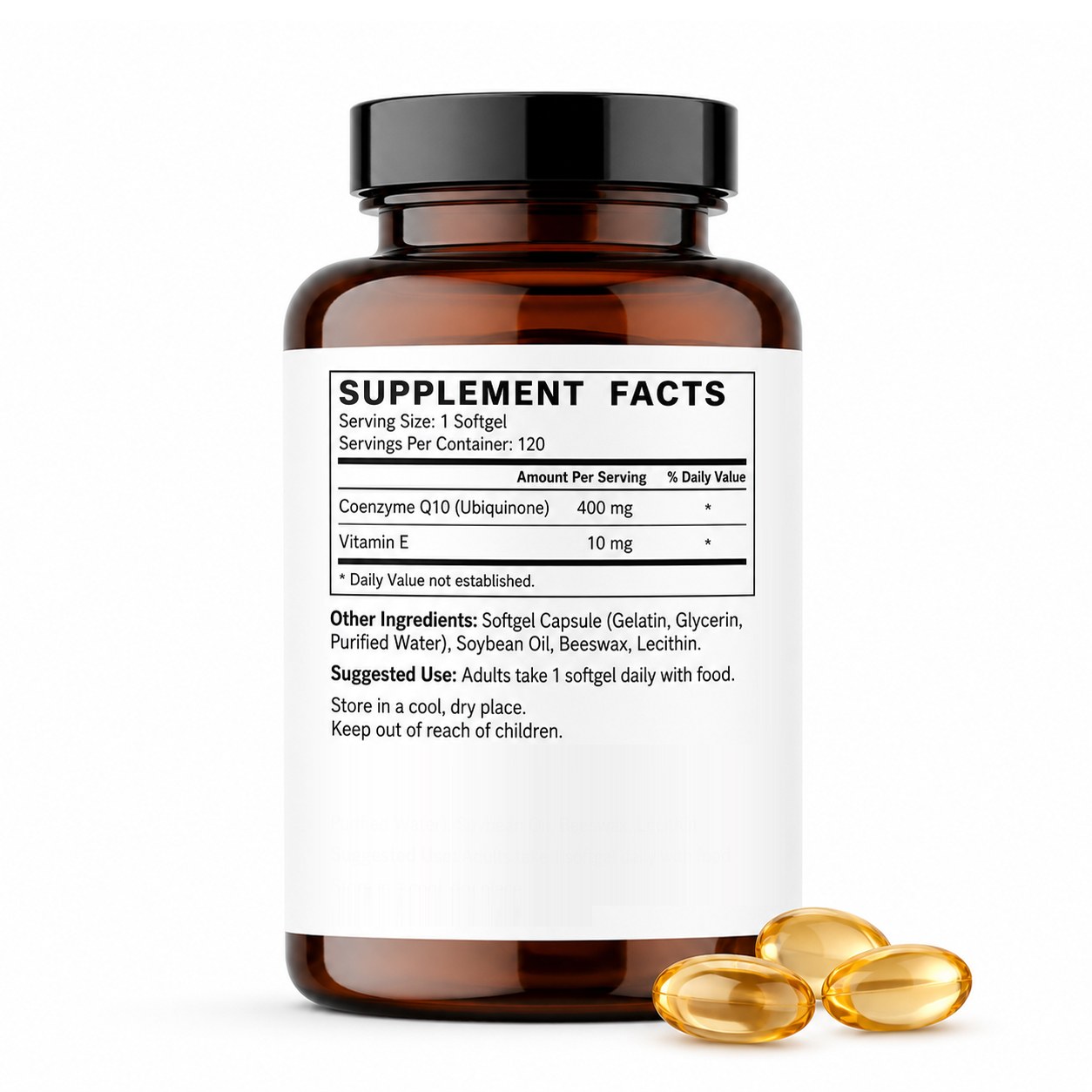 CoQ10 400mg Softgels (RJN022), product view 2