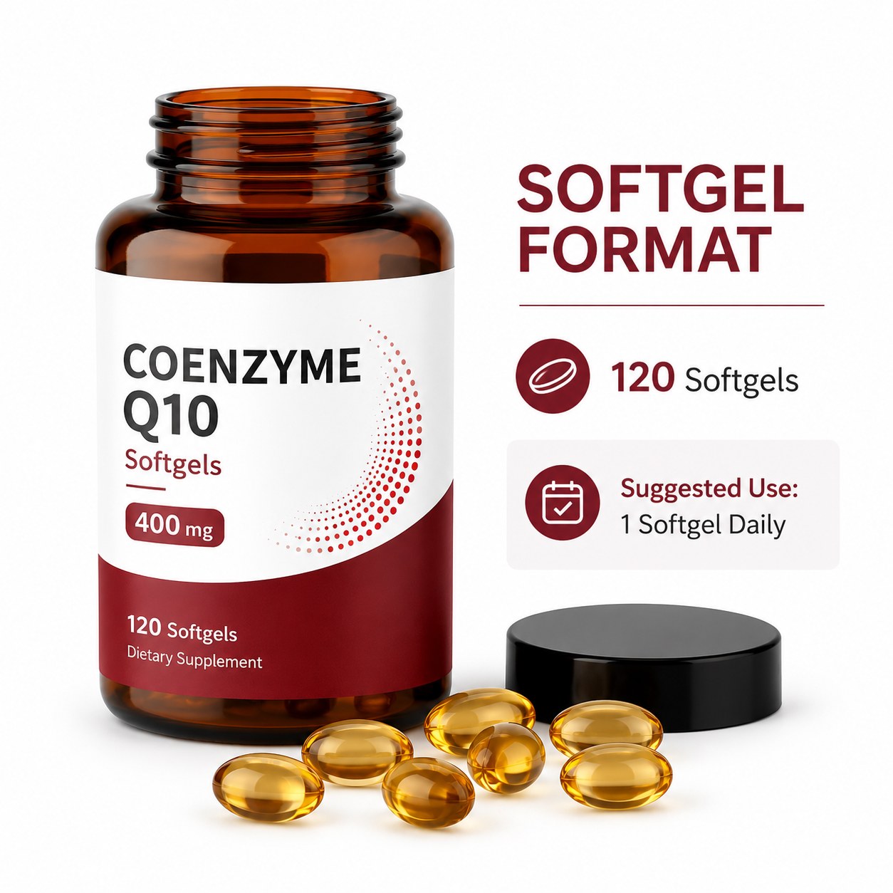 CoQ10 400mg Softgels (RJN022), product view 5