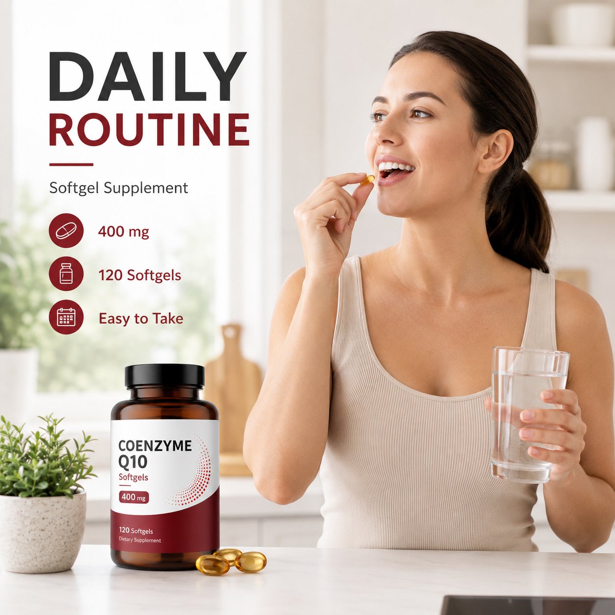 CoQ10 400mg Softgels (RJN022), product view 6
