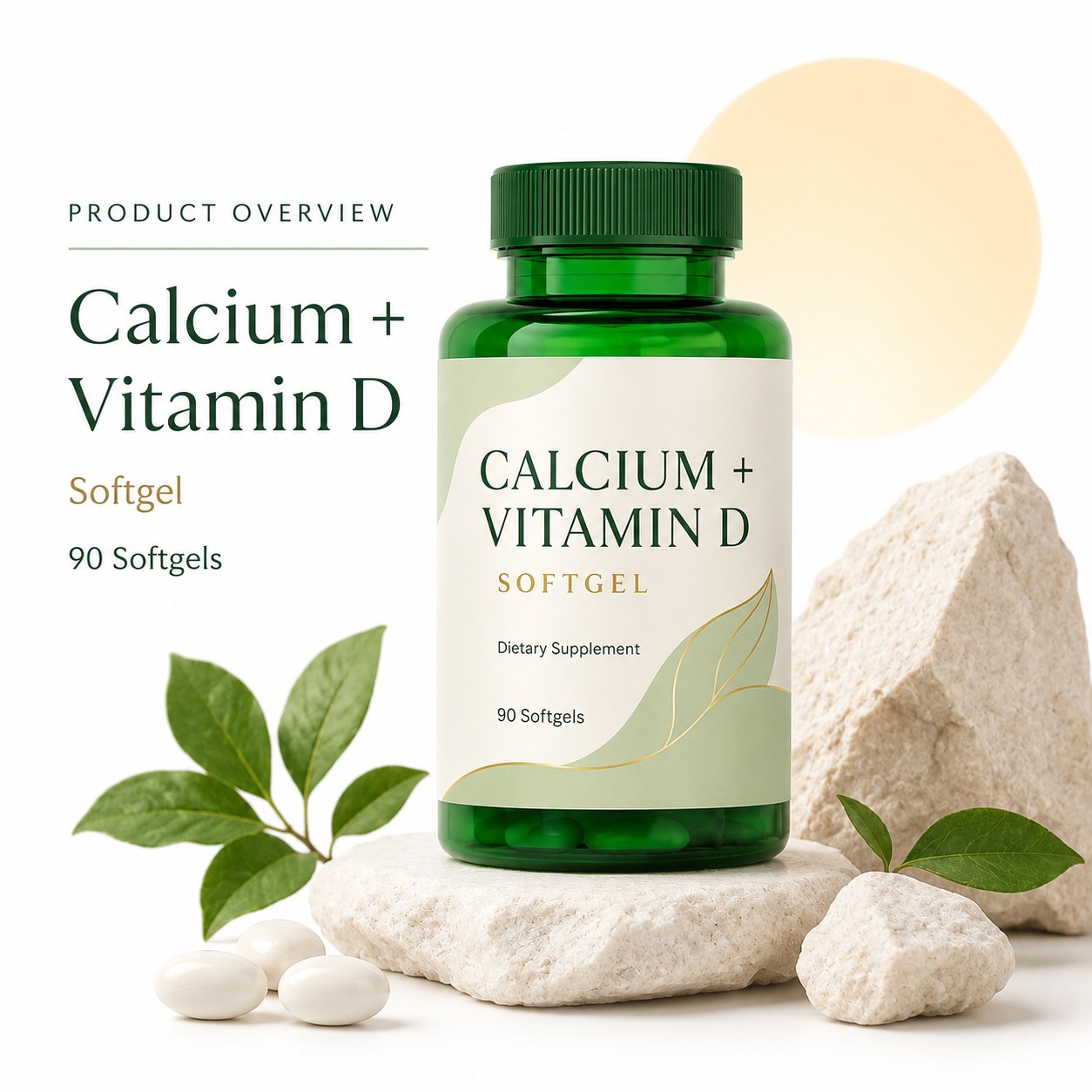 Calcium Vitamin D3 Softgels (RJN049), product view 5