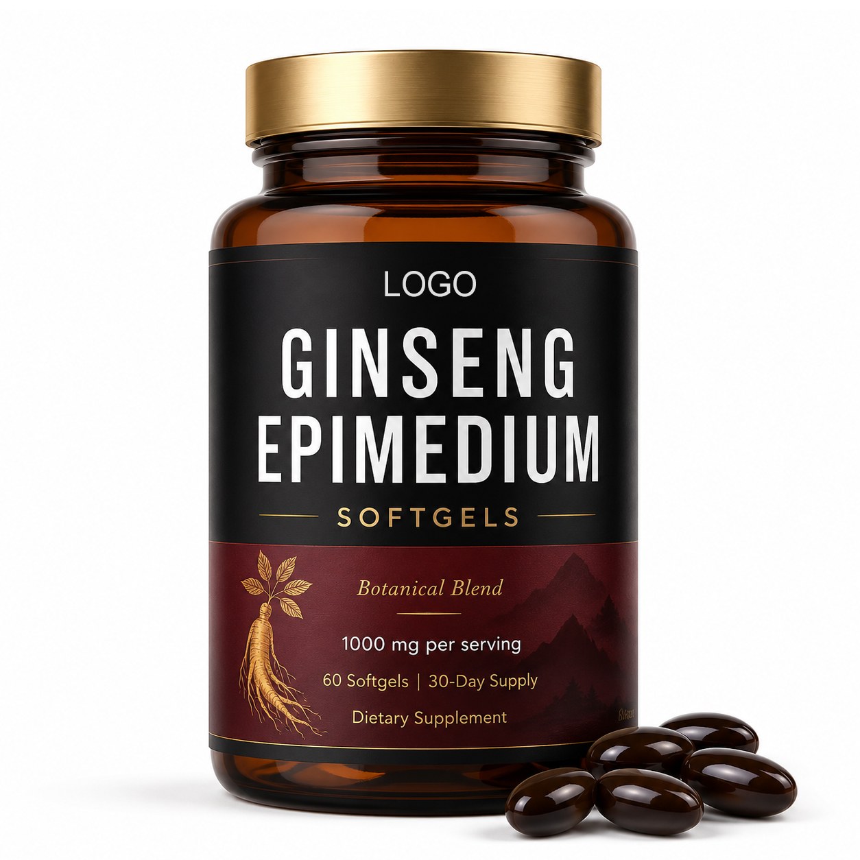 Ginseng Epimedium Softgels (RJN058), product view 1