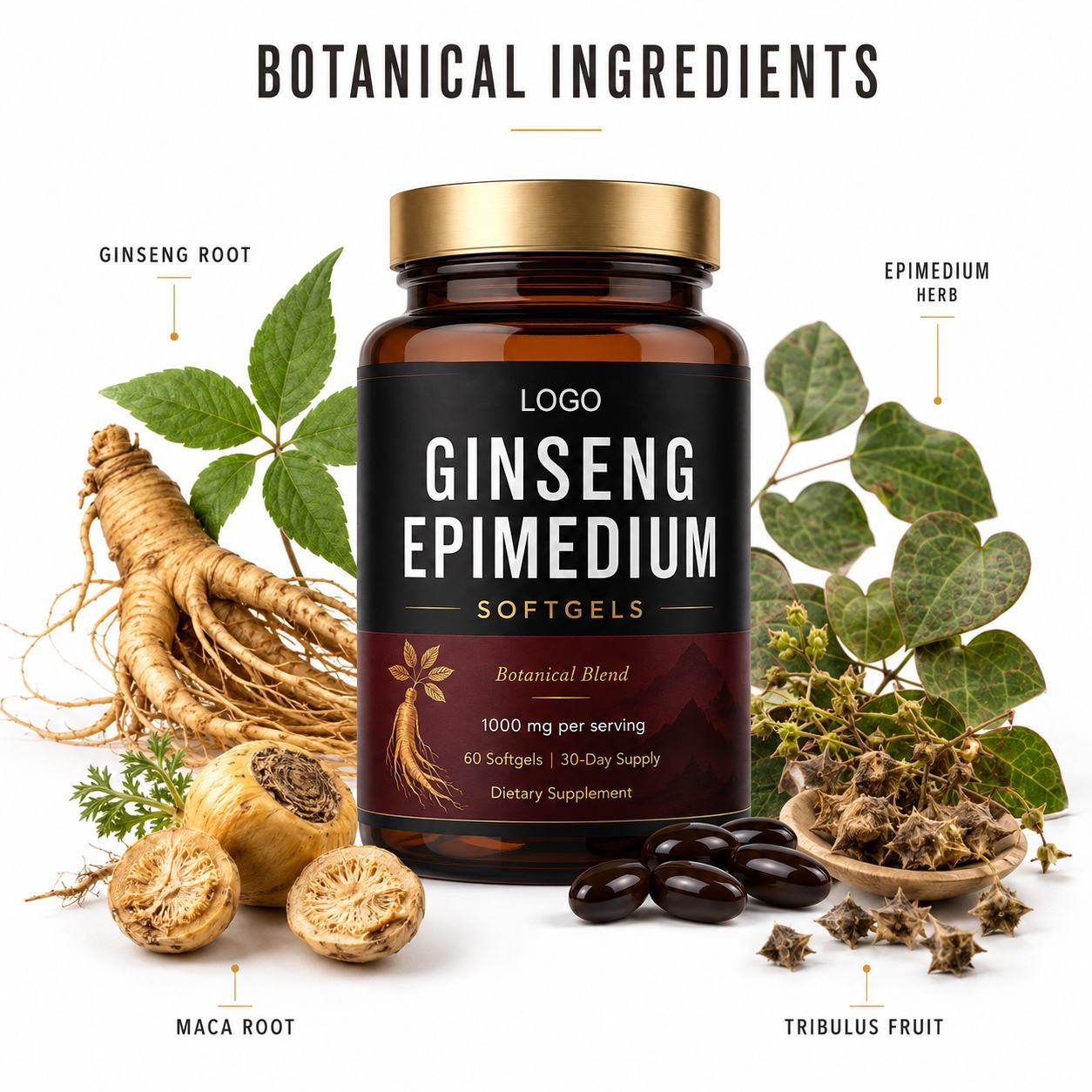 Ginseng Epimedium Softgels (RJN058), product view 3