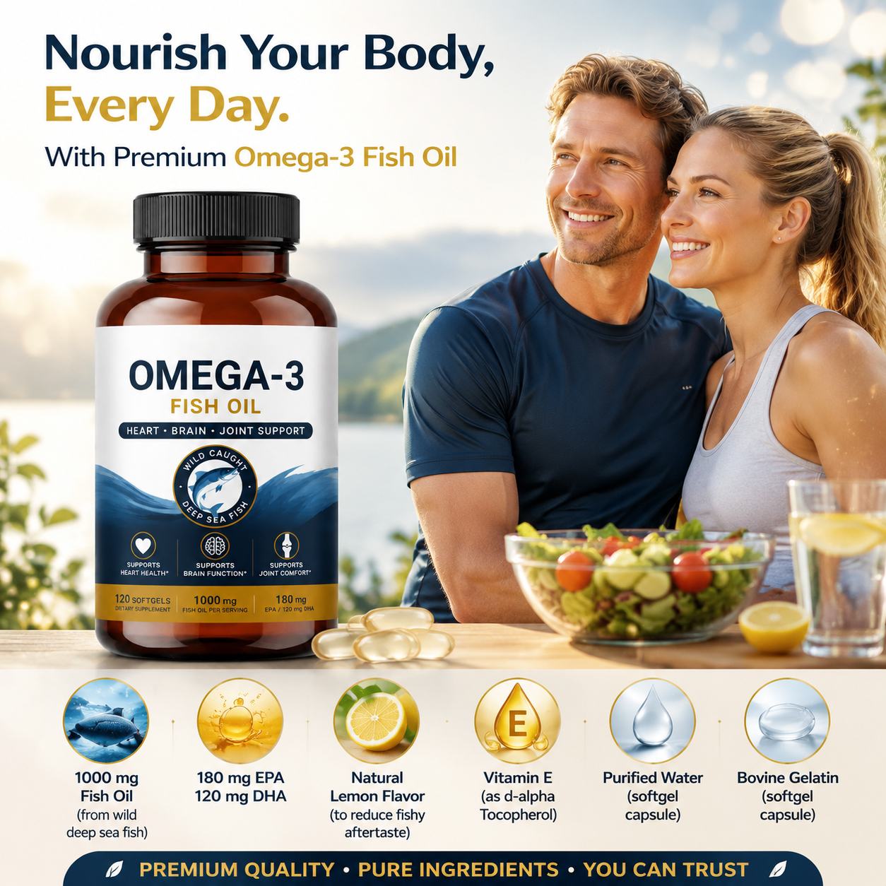 Omega-3 Fish Oil Softgels (RJN251), product view 4