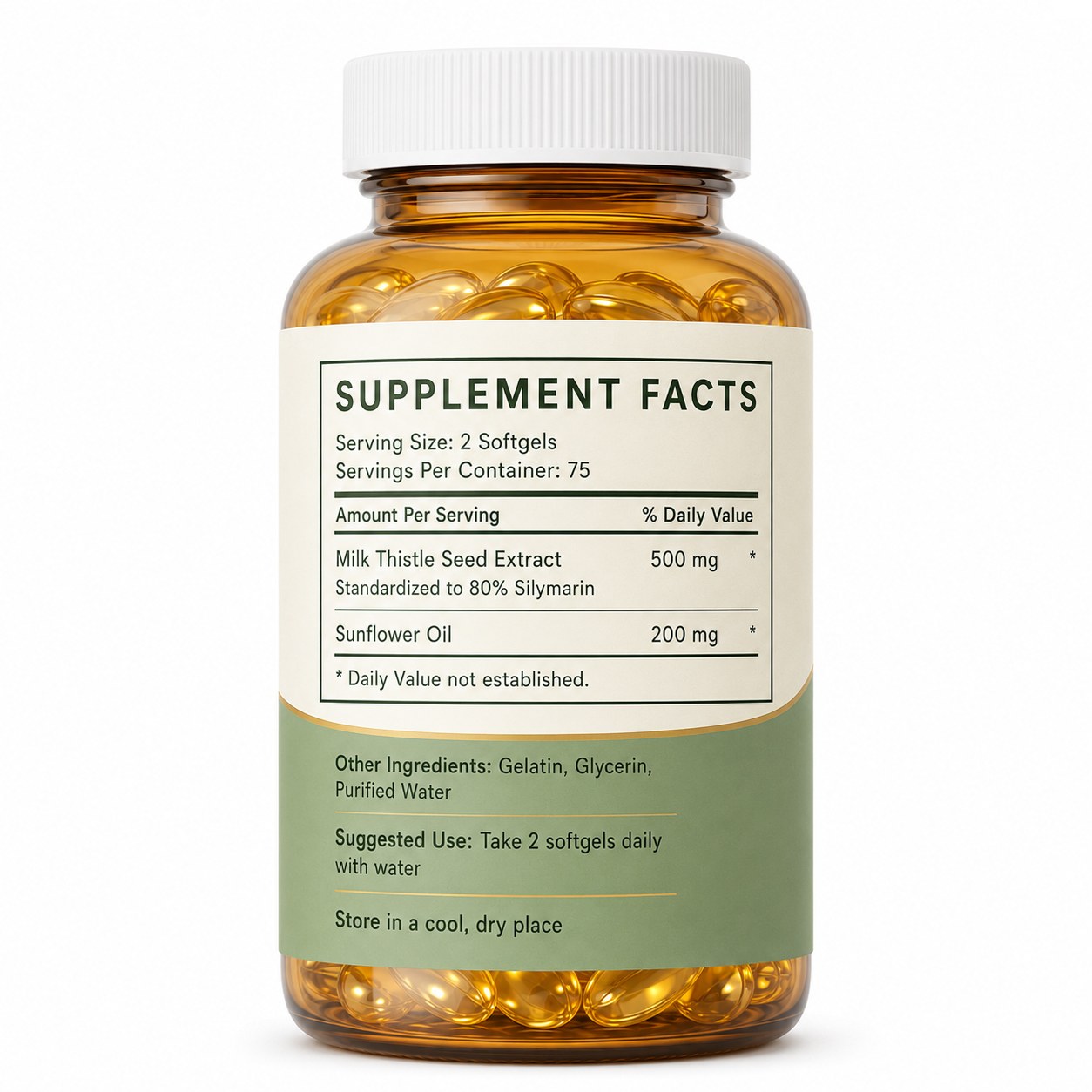 Milk Thistle Softgels (RJN413), product view 2