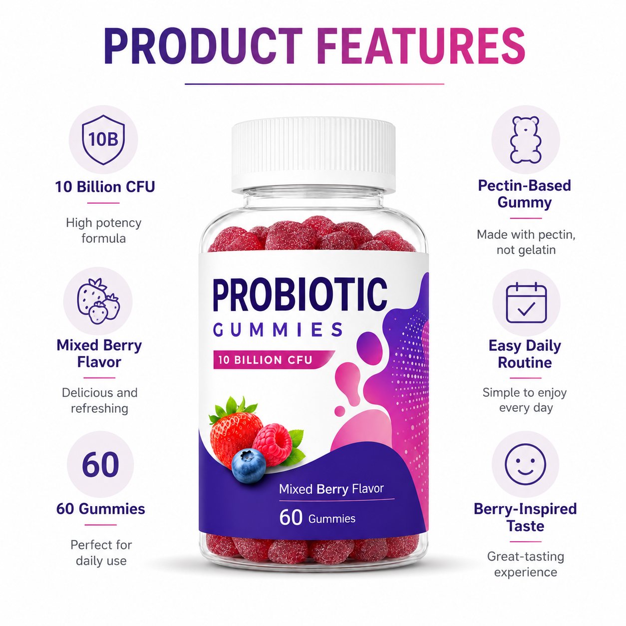 Probiotic Gummies (RT069), product view 6