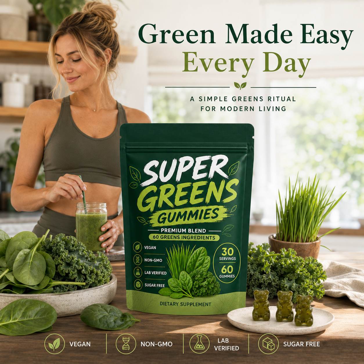 Super Greens Gummies (RT432), product view 7