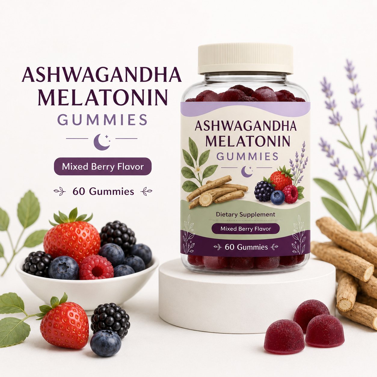 Ashwagandha Melatonin Gummies (RT582), product view 5