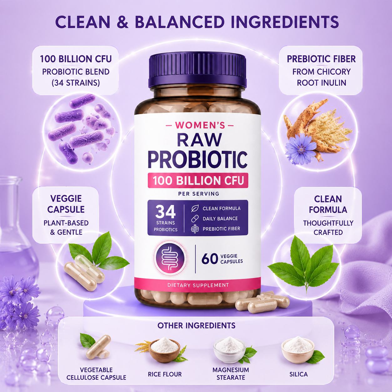 Probiotic for Women 100 Billion CFU (YJN029), product view 3