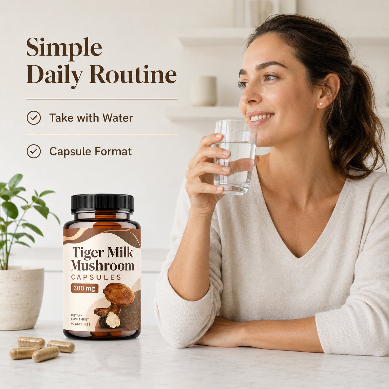 Tiger Milk Mushroom Capsules 600 mg (YJN060), product view 4