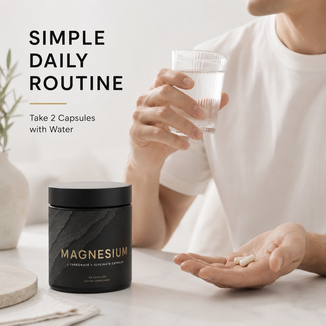 Magnesium L-Threonate + Glycinate Capsules (YJN403), product view 4