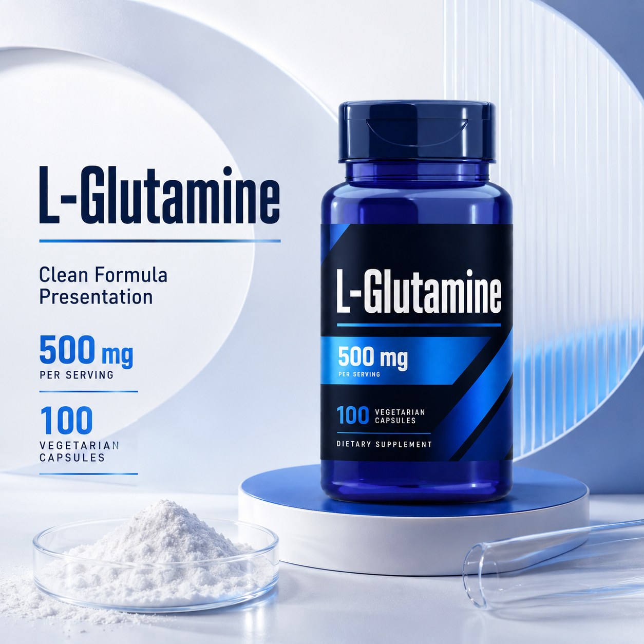 L-Glutamine Capsules 500 mg (YJN419), product view 5