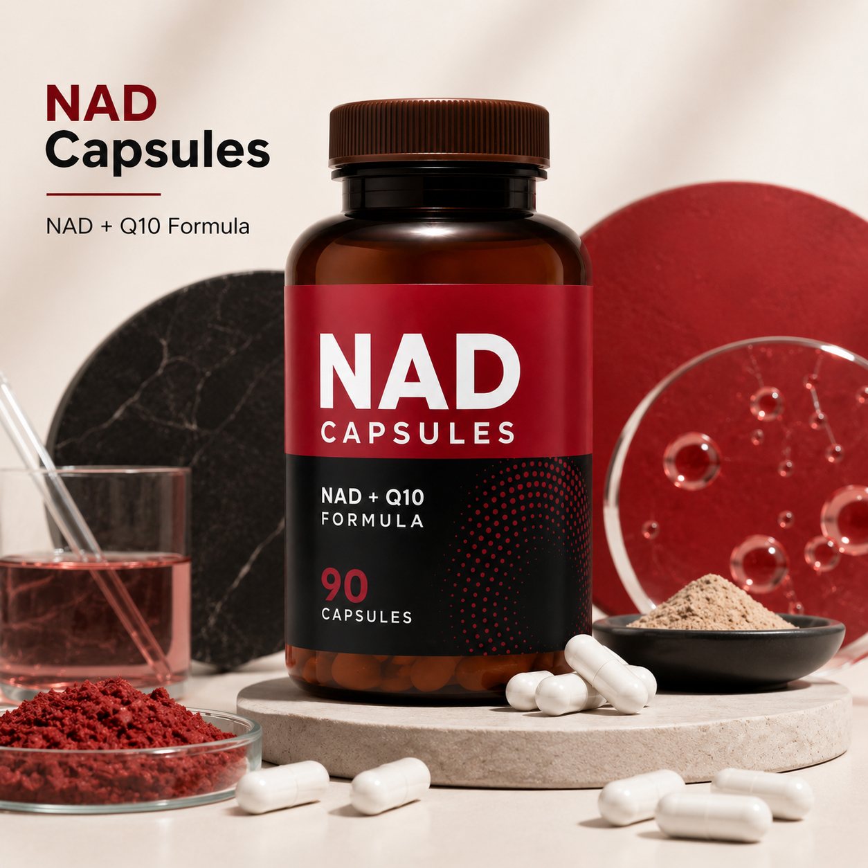 NAD+ Capsules with CoQ10 & B Vitamins (YJN423), product view 5