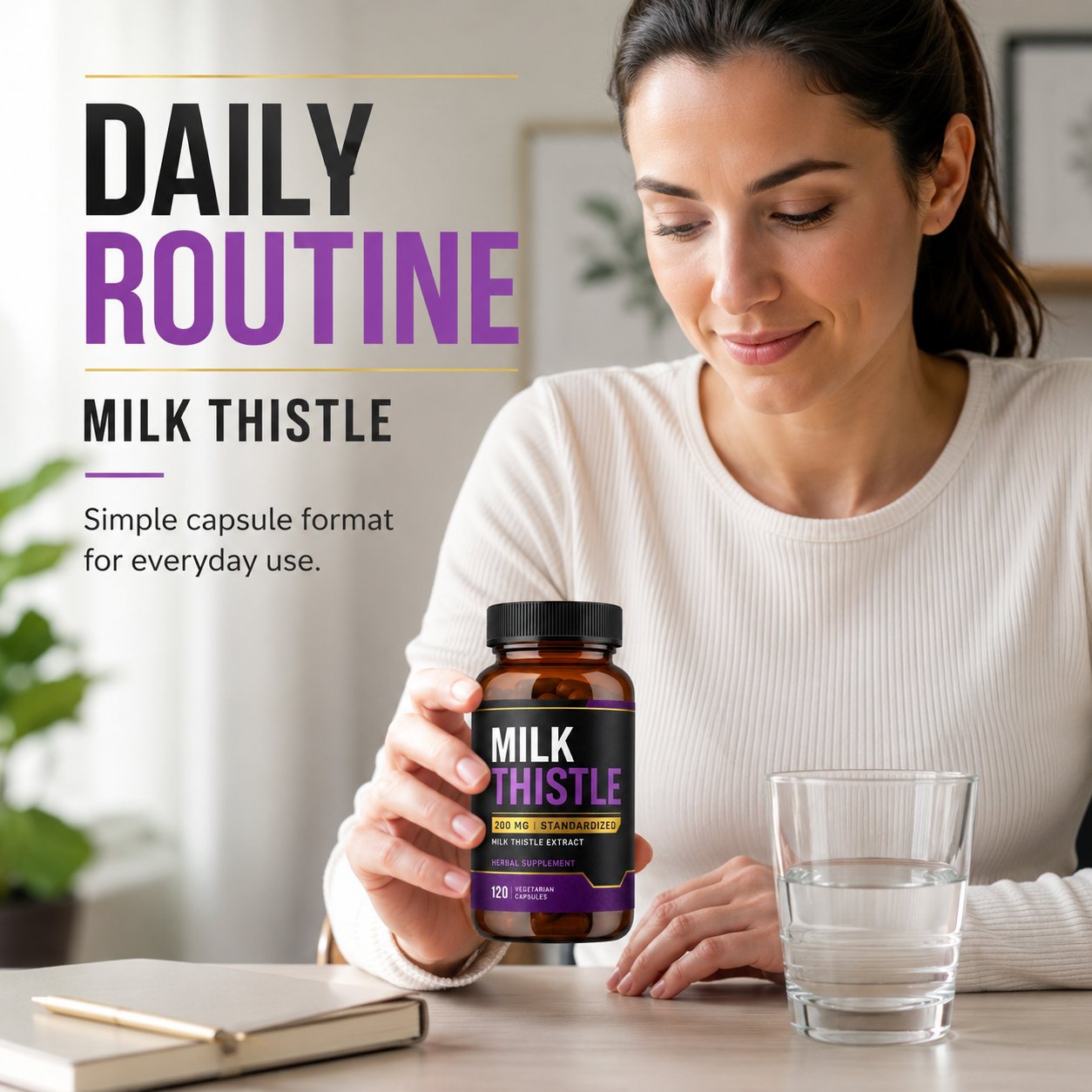 Milk Thistle Capsules 200 mg (YJN427), product view 4