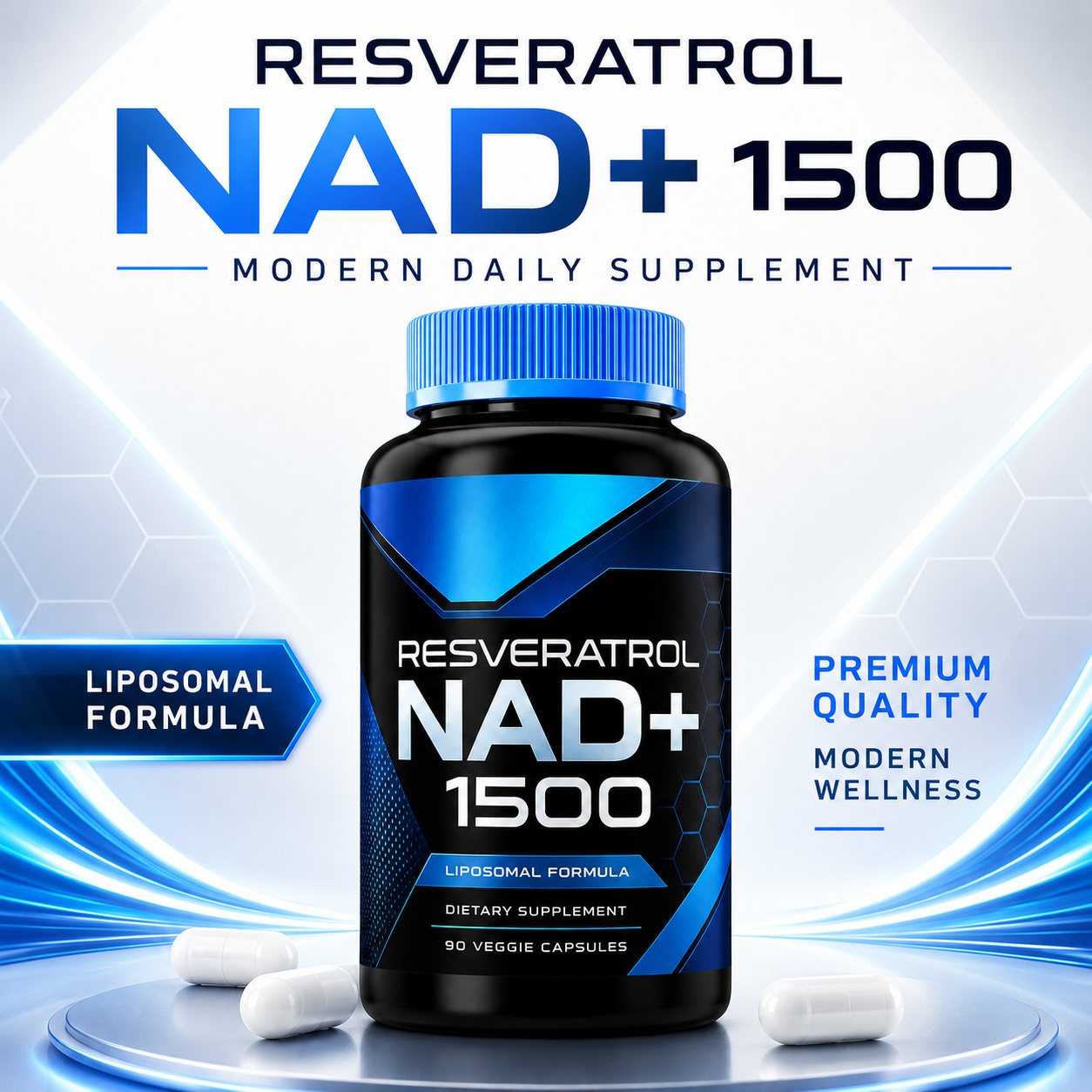 NAD+ & Trans-Resveratrol Capsules (YJN431), product view 5