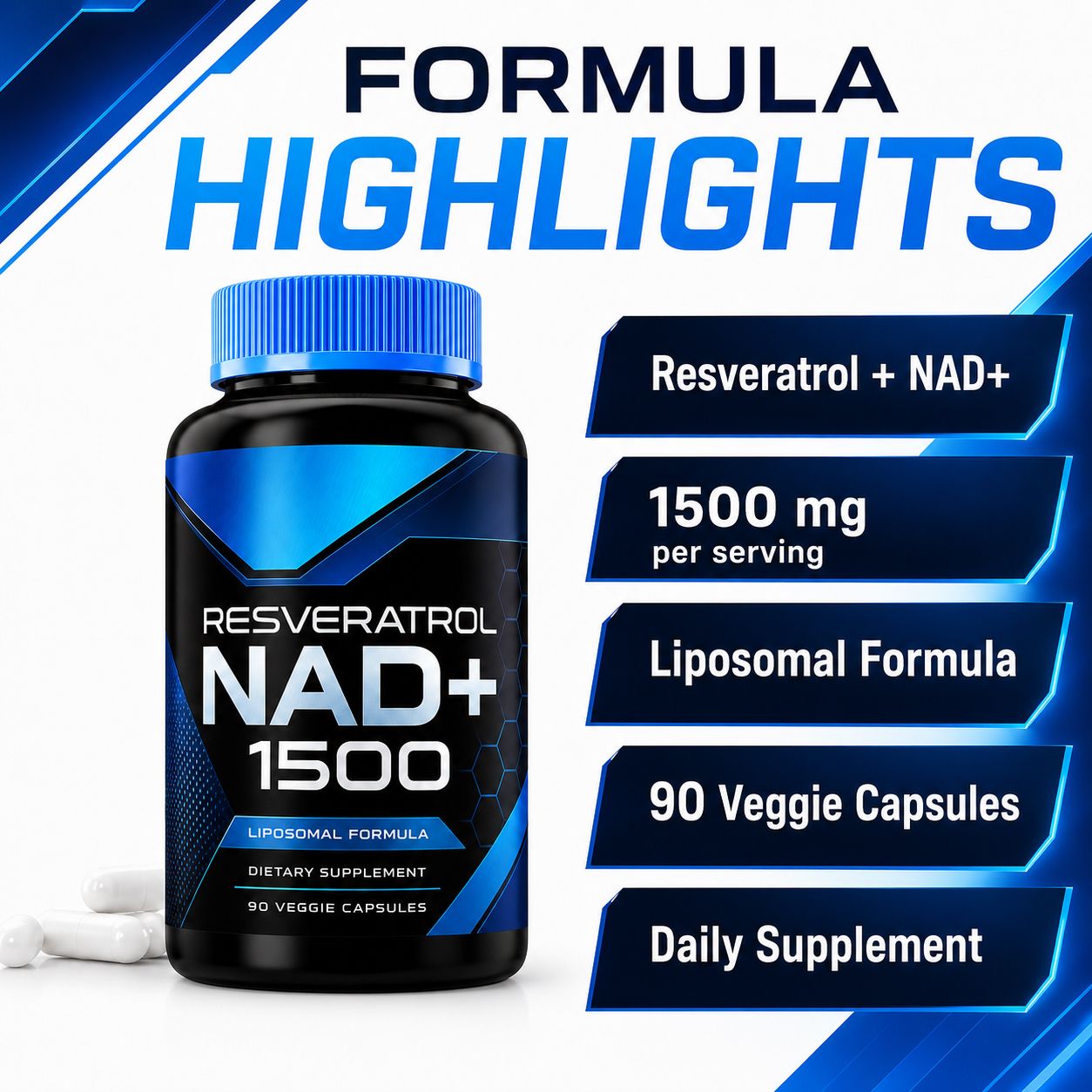 NAD+ & Trans-Resveratrol Capsules (YJN431), product view 6