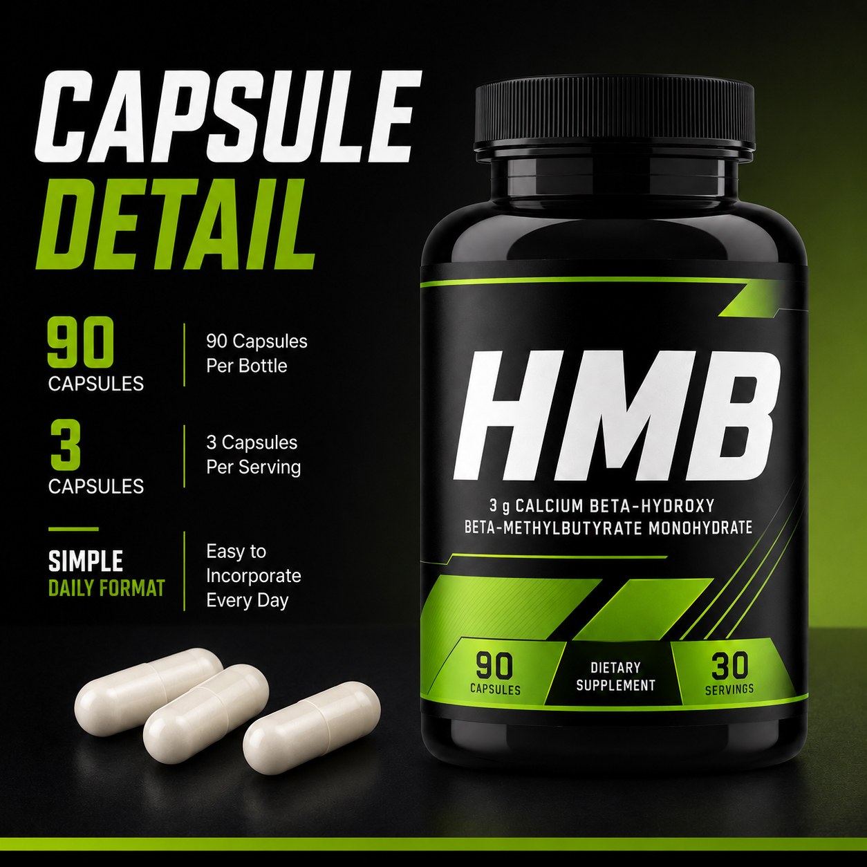 HMB Capsules 3000 mg (YJN433), product view 5