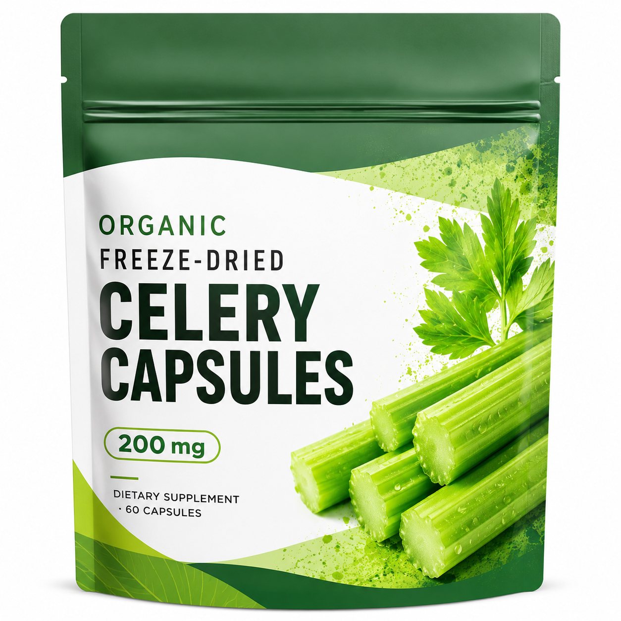 Freeze-Dried Celery Capsules 200 mg (YJN448), product view 1