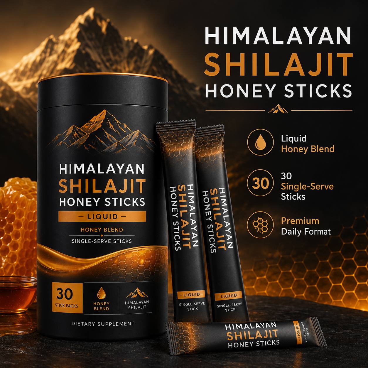 Himalayan Shilajit Honey Sticks (YL013), product view 4