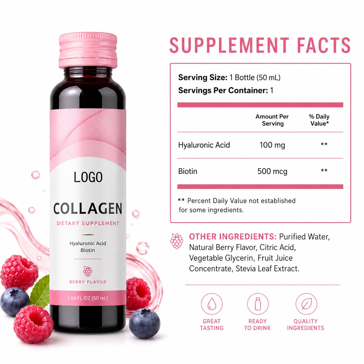 Collagen Drink 50 mL (YL252), product view 2