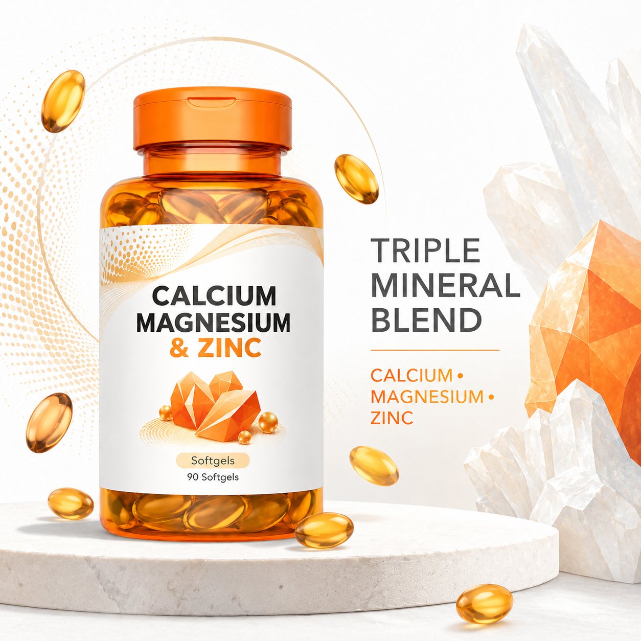 Calcium Magnesium Zinc Softgels (YP011), product view 5