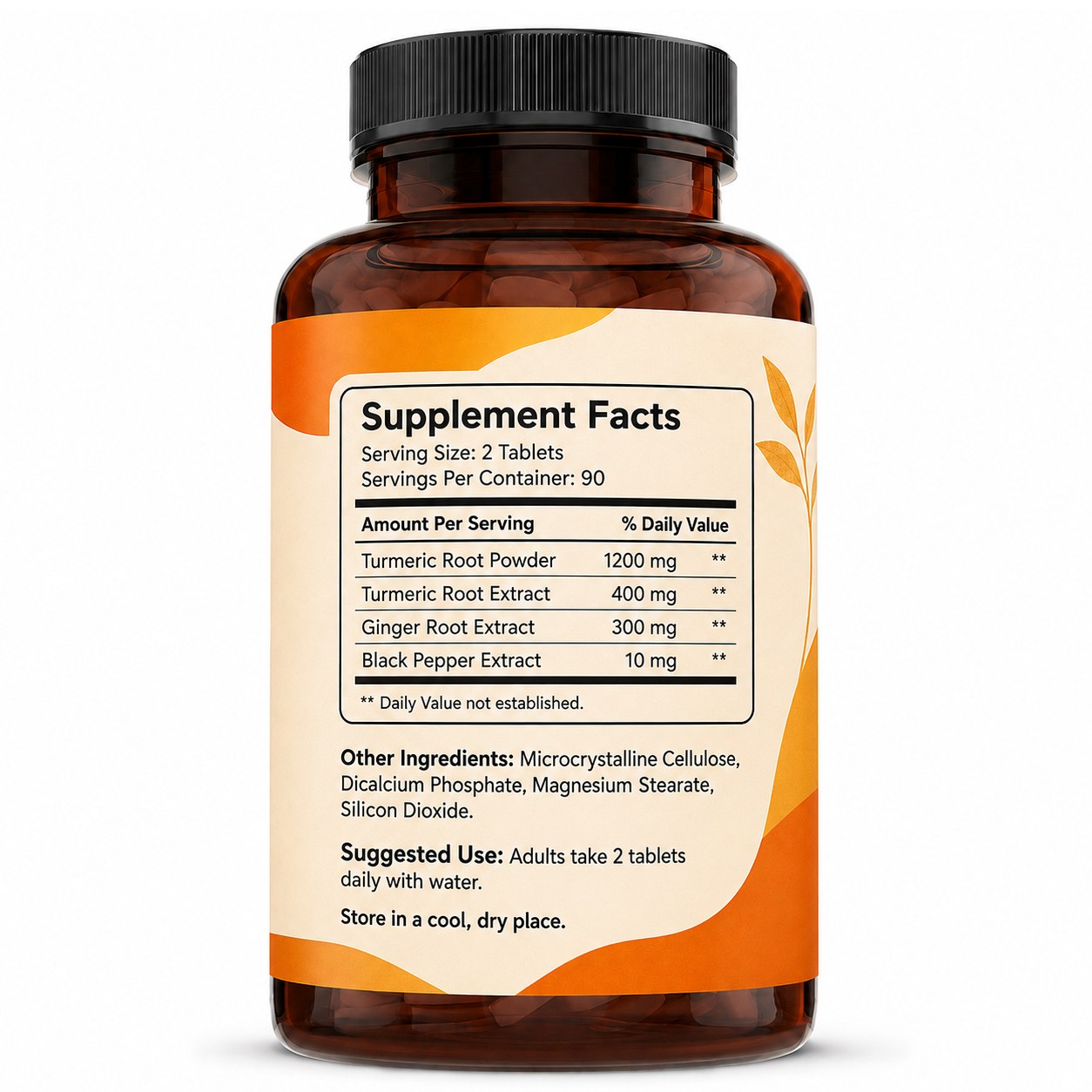 Turmeric Curcumin with Ginger & Black Pepper (YP014), product view 2