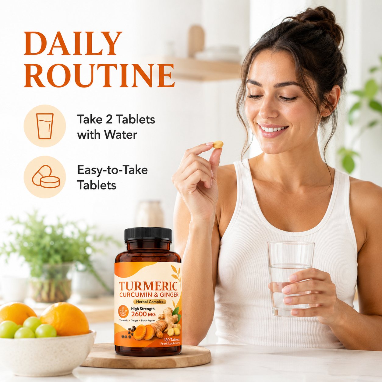 Turmeric Curcumin with Ginger & Black Pepper (YP014), product view 4