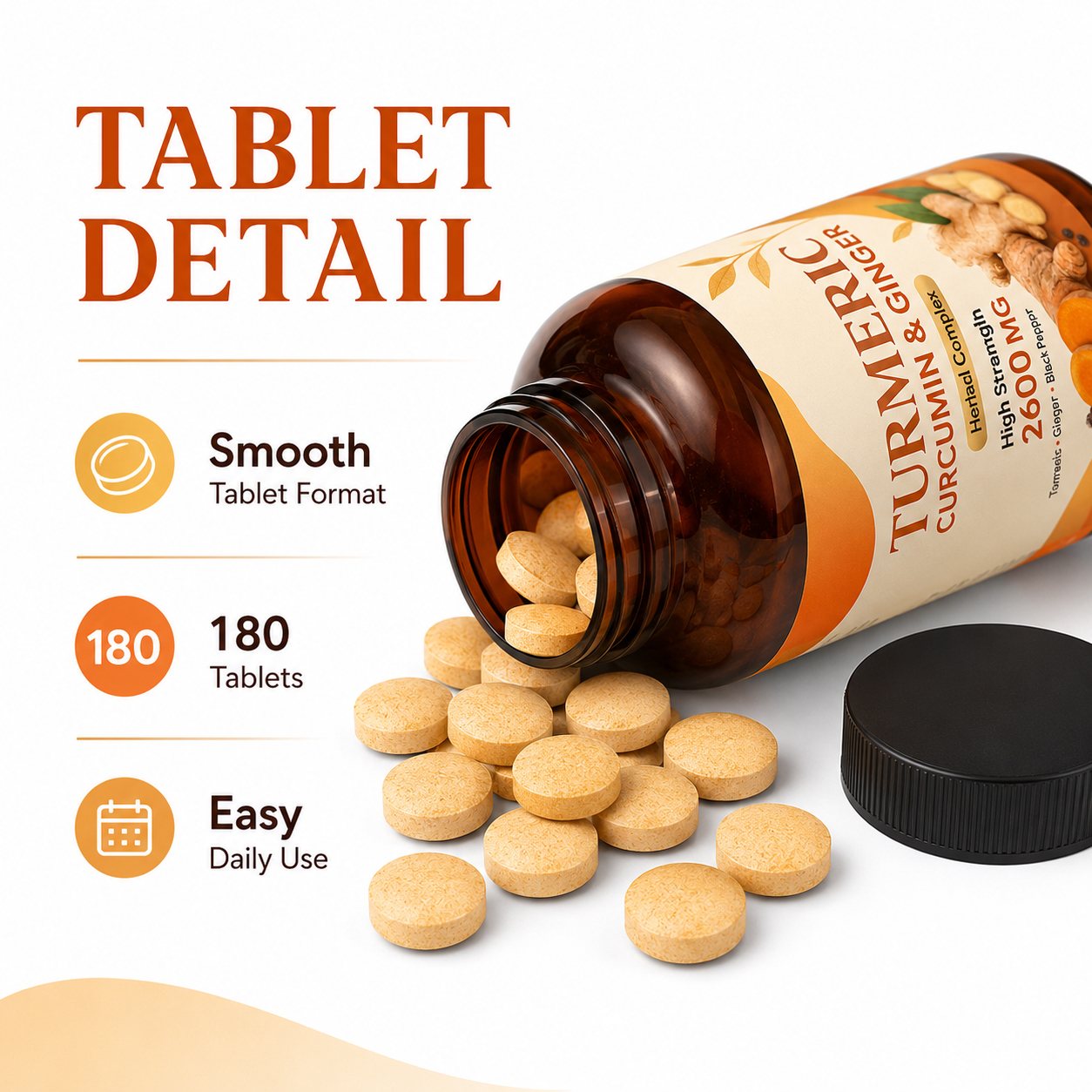 Turmeric Curcumin with Ginger & Black Pepper (YP014), product view 5