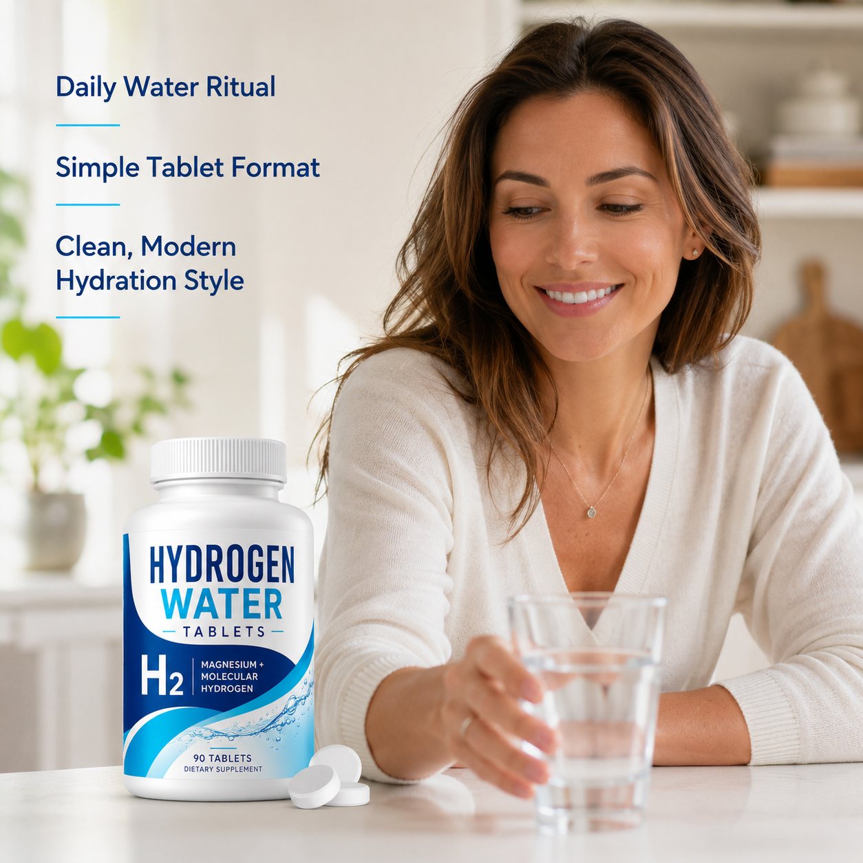 Hydrogen Water Tablets with Magnesium (YP433), product view 4