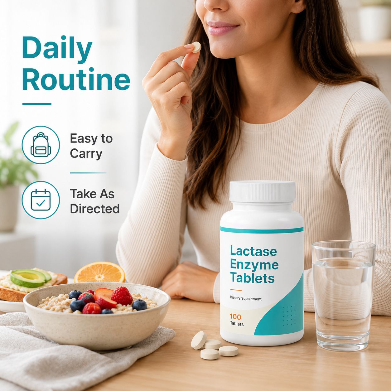Lactase Enzyme Tablets 9000 FCC (YP436), product view 4